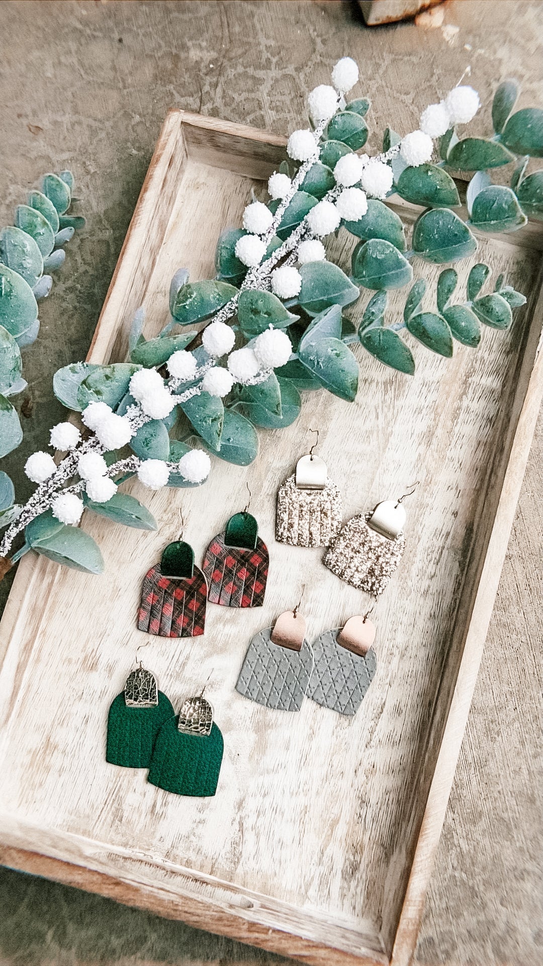 Leather Earrings / Fringies / Chunky Glitter