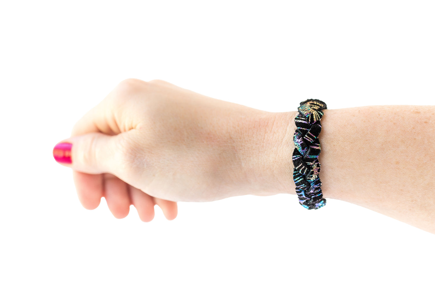 Braided Leather Bracelet / Cosmic Space