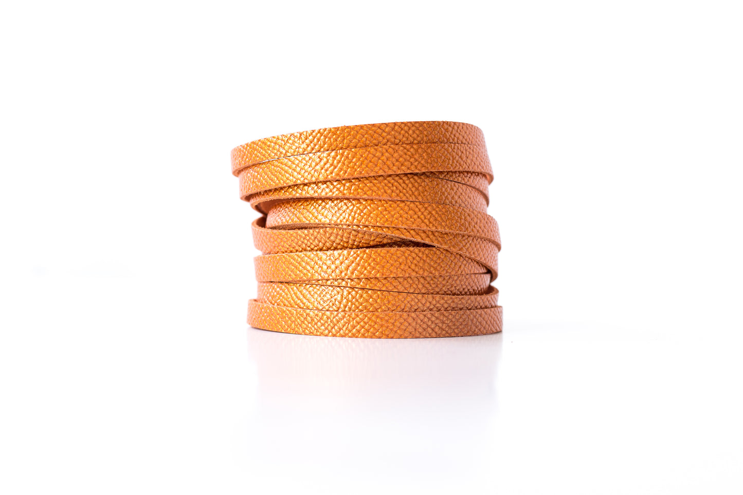 Leather Bracelet / Original Sliced Wrap Cuff / Autumn Blaze