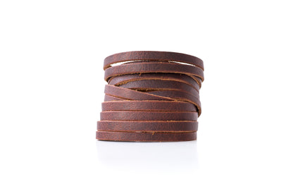Leather Bracelet / Original Sliced Wrap Cuff / Copper Cowboy