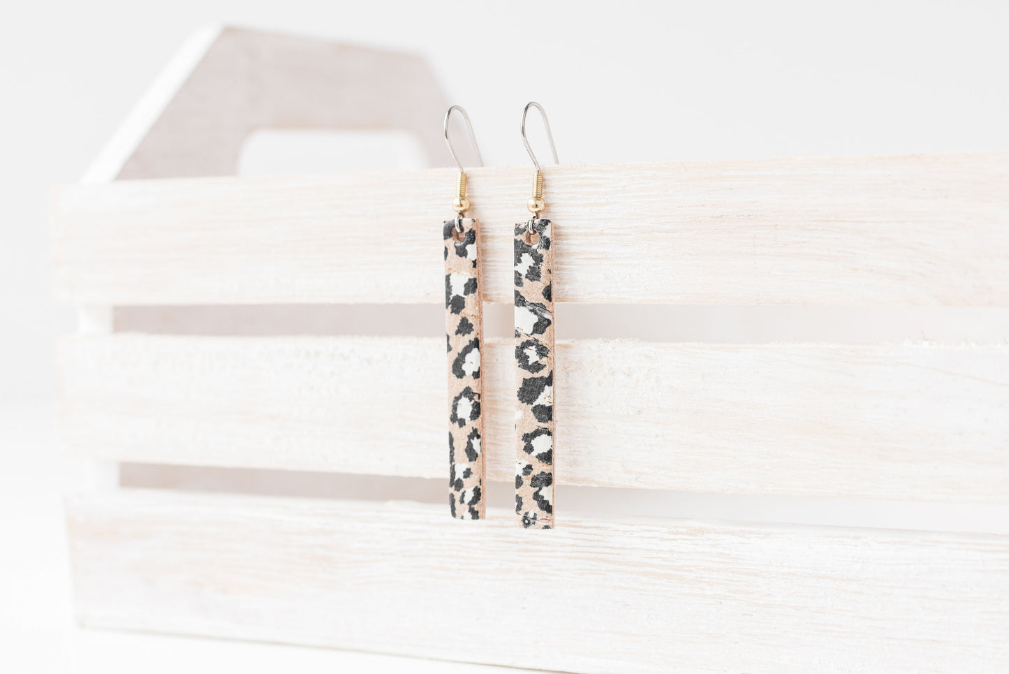 Leather Earrings / Simple / Wildcat Cork
