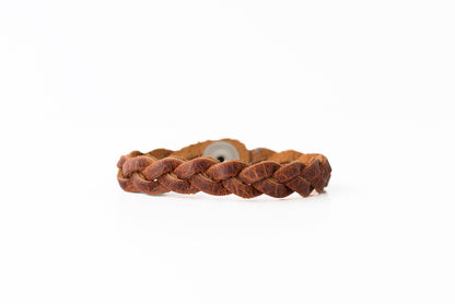 Braided Leather Bracelet / Copper Cowboy