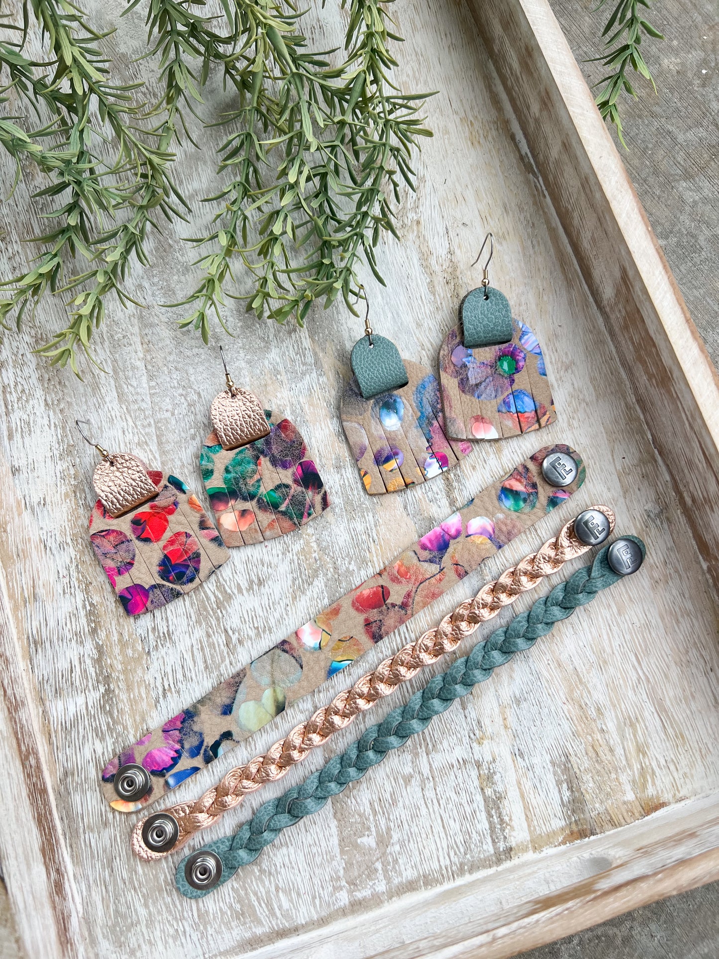 Leather Earrings / Fringies / Sweet Heat & Blaze