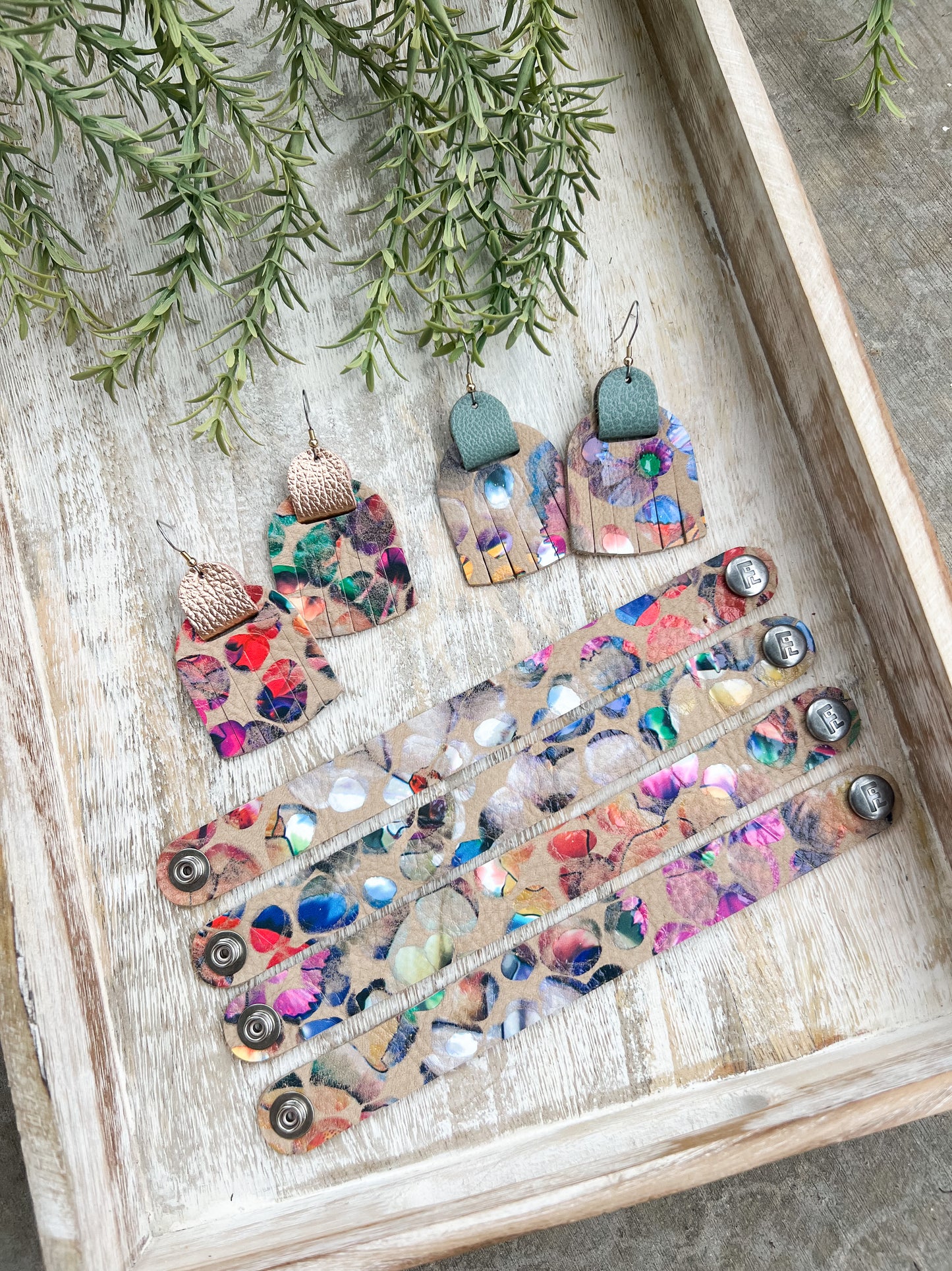 Leather Earrings / Fringies / Sweet Heat & Blaze