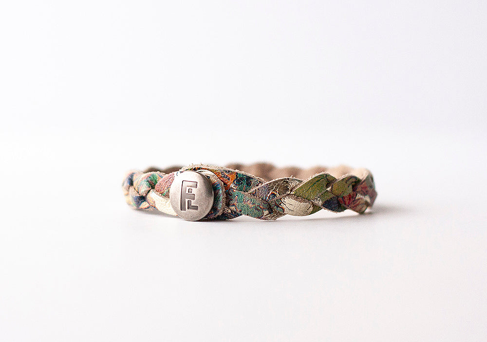 Braided Leather Bracelet / Garden Party