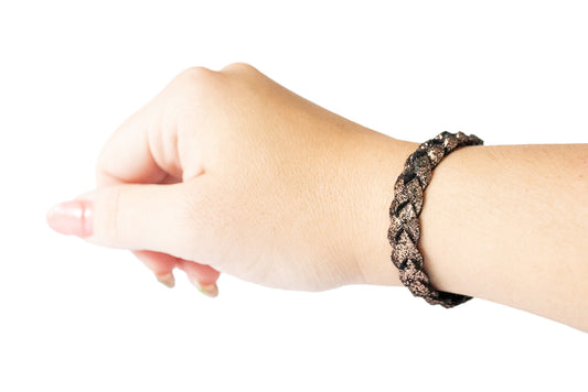 Braided Leather Bracelet / Brown Sugar