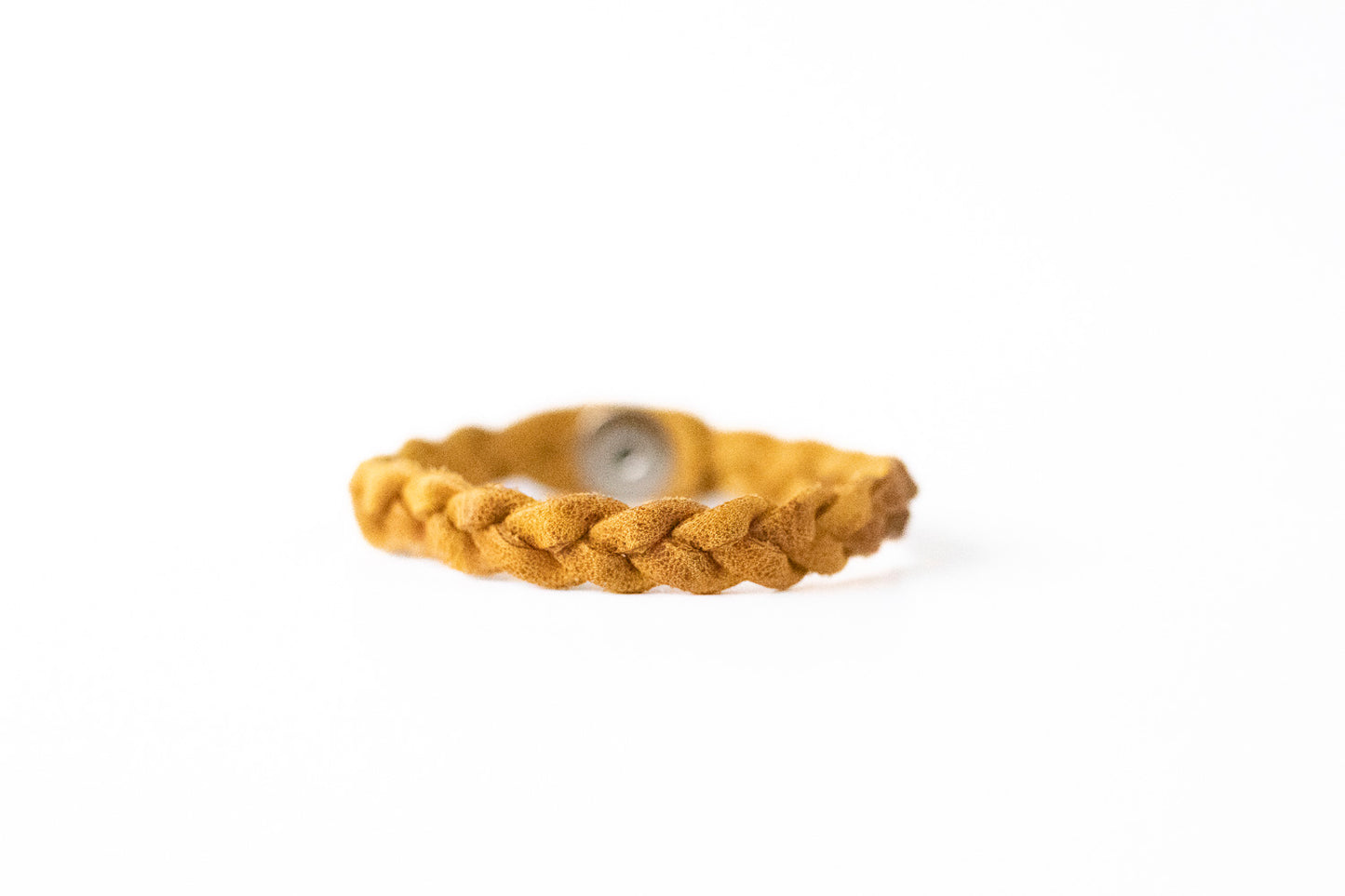 Braided Leather Bracelet / Distressed Saddle