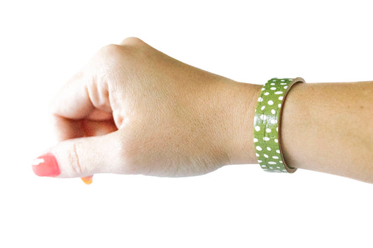 Leather Bracelet / Skinny Slim Cuff / La Palma Cork