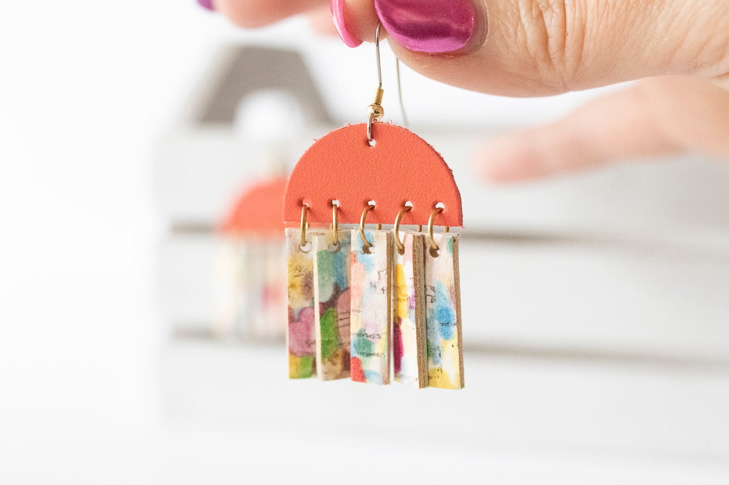 Leather Earrings / Cinque Luci / Blaze