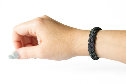Braided Leather Bracelet / Outer Space