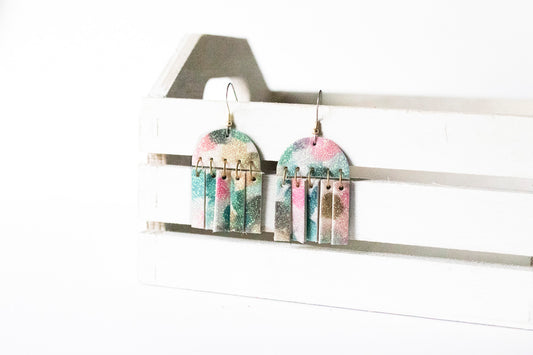 Leather Earrings / Cinque Luci / Sparkle Sky