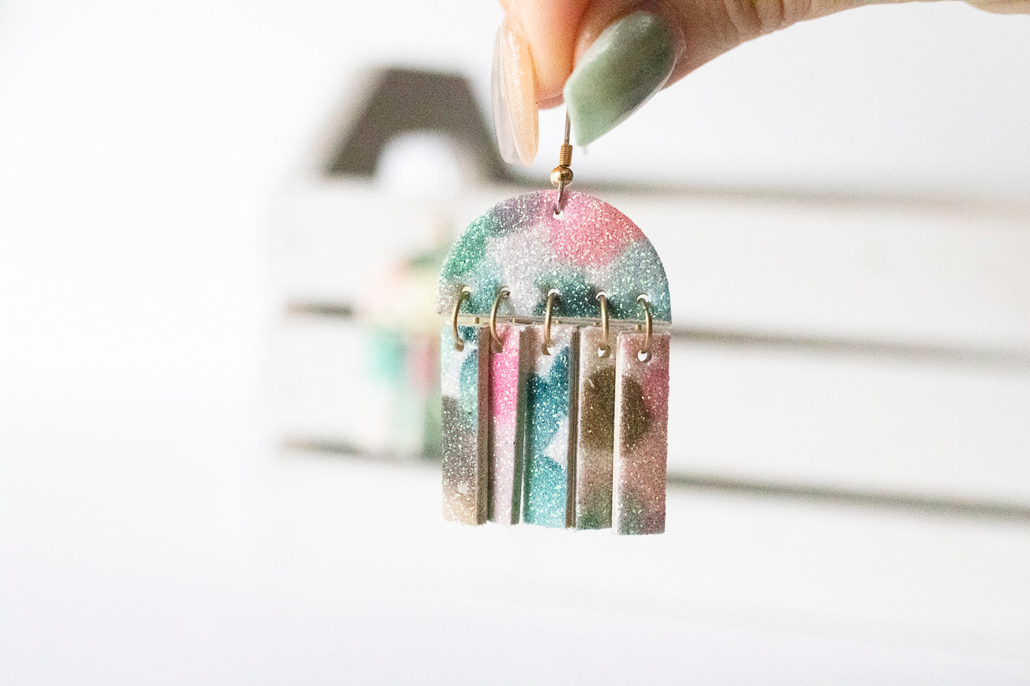 Leather Earrings / Cinque Luci / Sparkle Sky