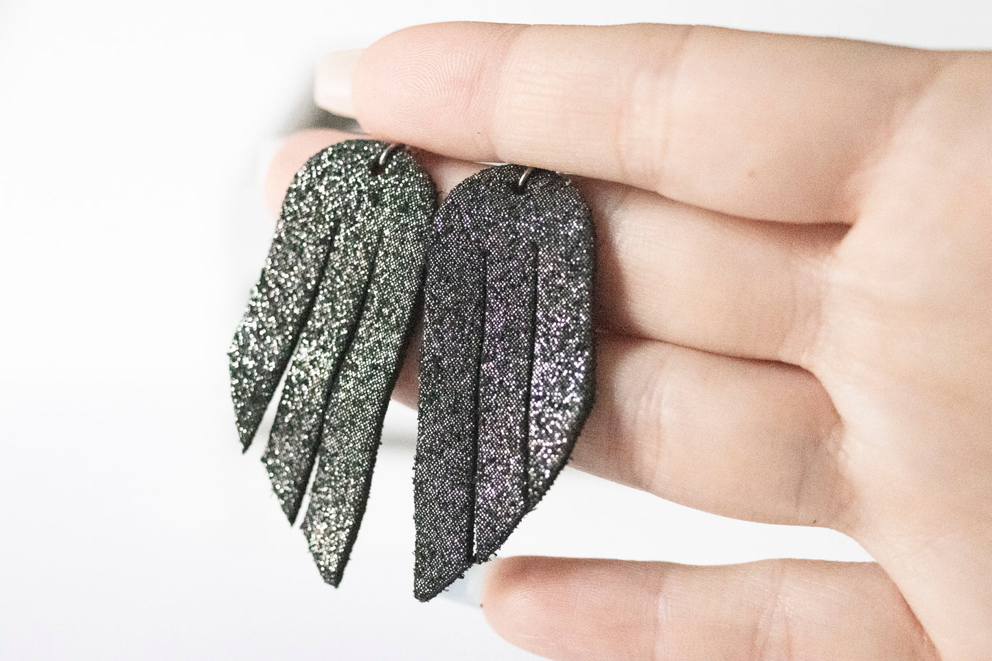 Leather Earrings / Mini Fringe / Outer Space
