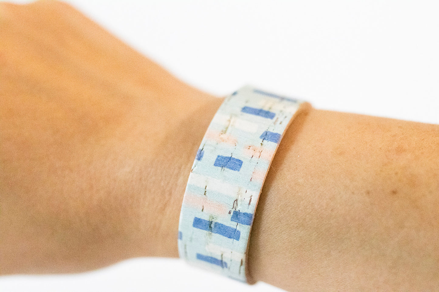 Leather Bracelet / Slim Cuff / Sandy Beach Ice Cream Shop Cork