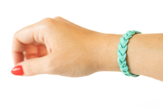 Braided Leather Bracelet / Tropical Cabana