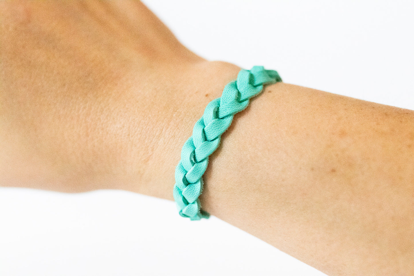 Braided Leather Bracelet / Tropical Cabana