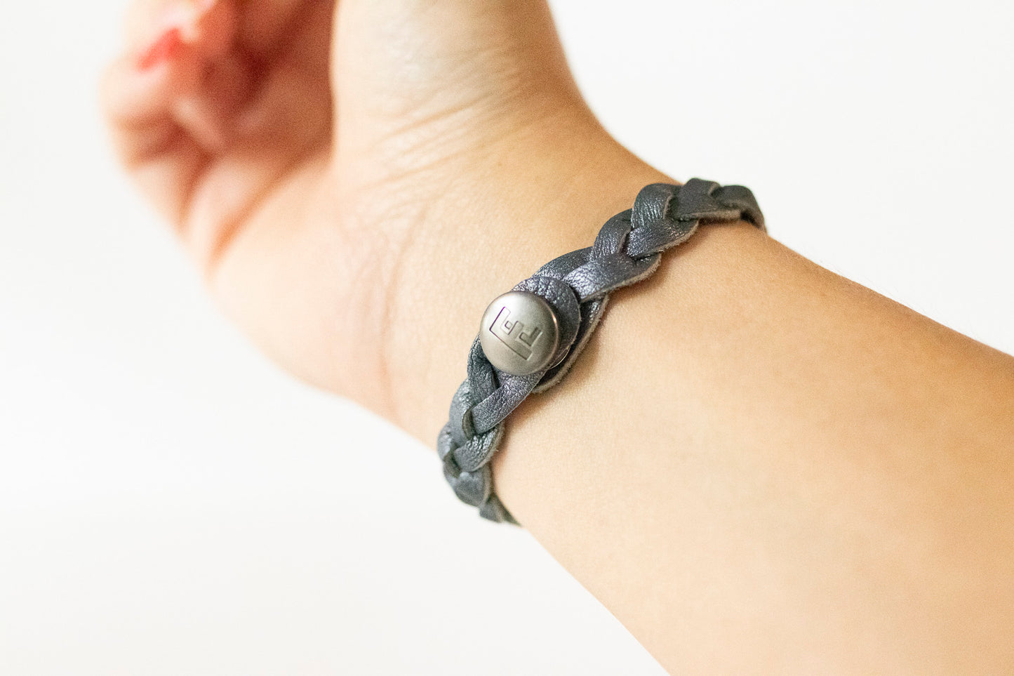 Braided Leather Bracelet / Shark Bite
