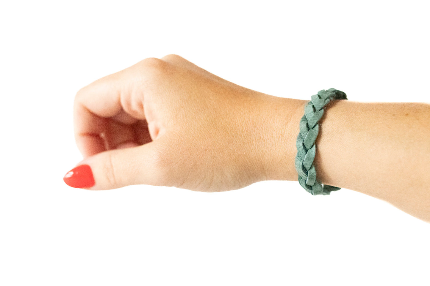 Braided Leather Bracelet / Seawater Nubuck