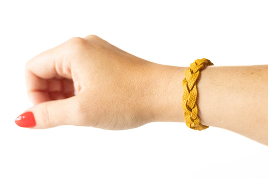 Braided Leather Bracelet / Tuscan Sun