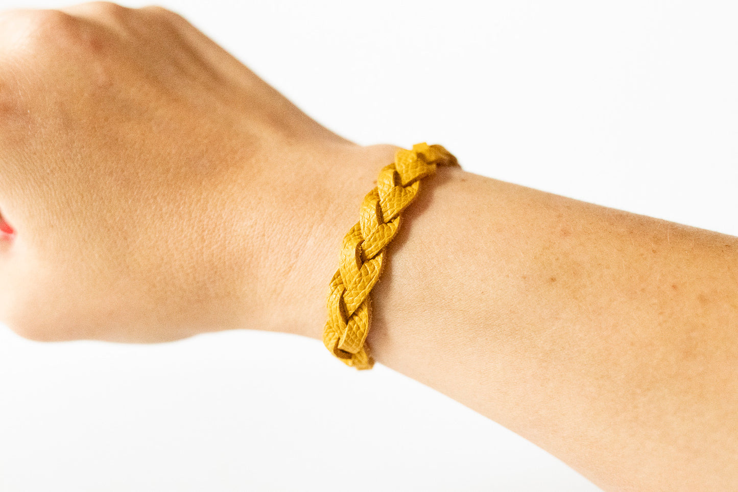 Braided Leather Bracelet / Tuscan Sun