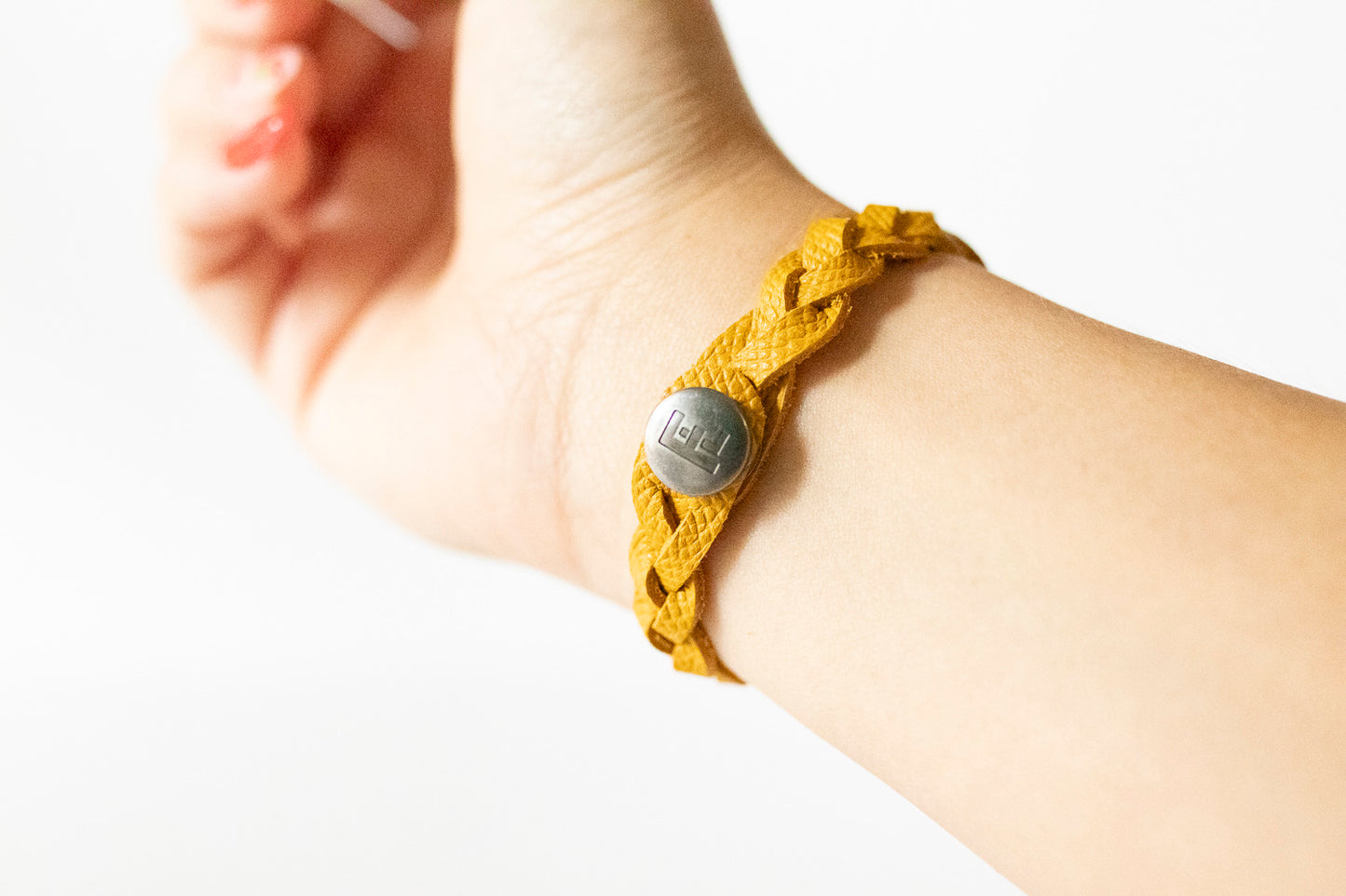 Braided Leather Bracelet / Tuscan Sun