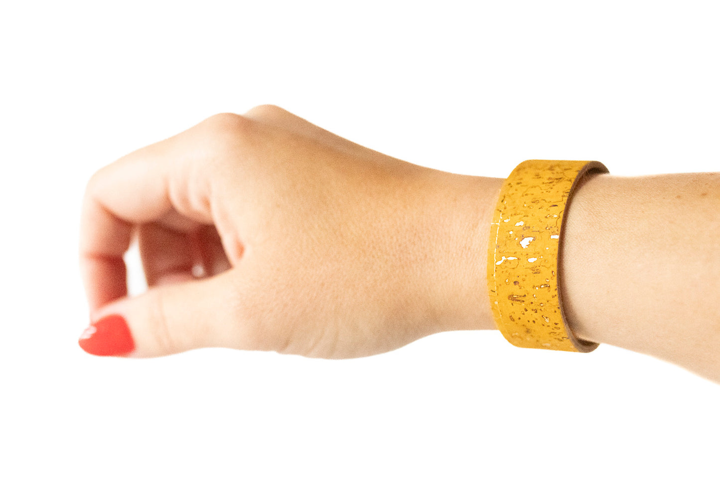 Leather Bracelet / Slim Cuff / Sunglow Cork