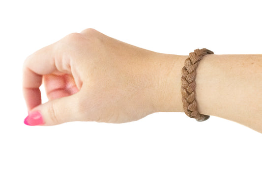 Braided Leather Bracelet / Pecan Pie