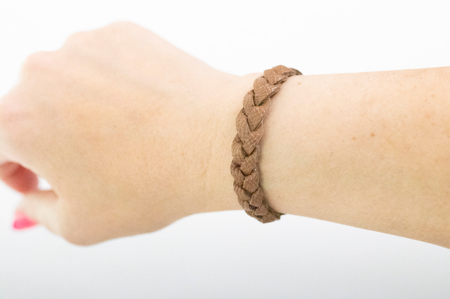 Braided Leather Bracelet / Pecan Pie