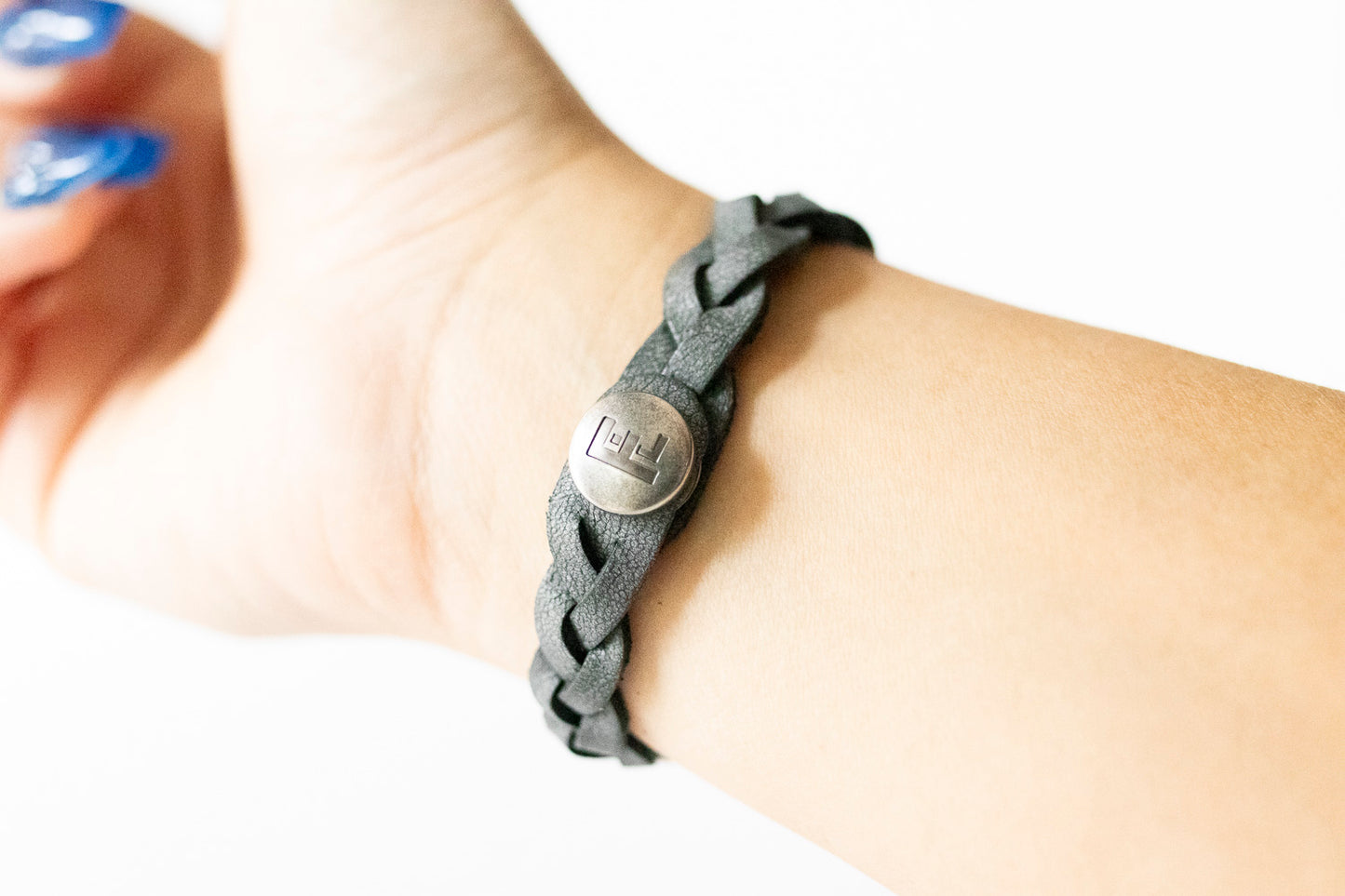 Braided Leather Bracelet / Stainless Steel