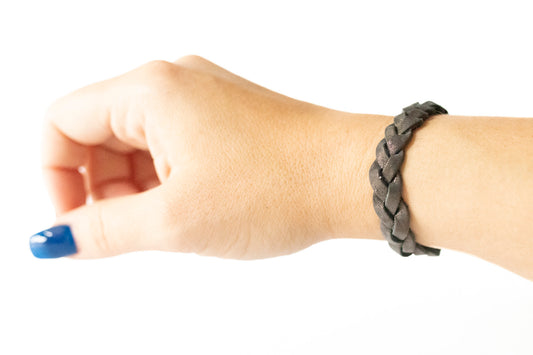 Braided Leather Bracelet / Stardust