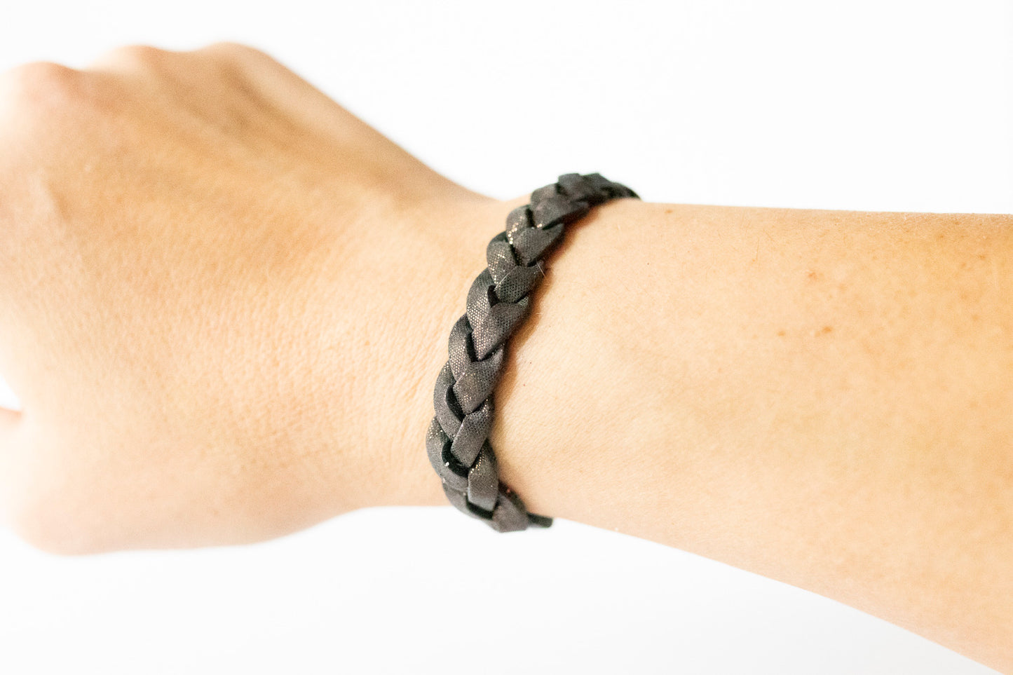 Braided Leather Bracelet / Stardust