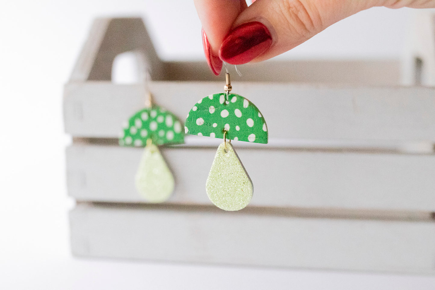 Leather Earrings / Mushrooms / Glow Shroom