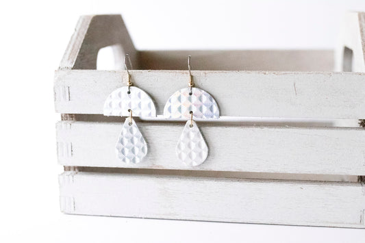 Leather Earrings / Mushrooms / Prism
