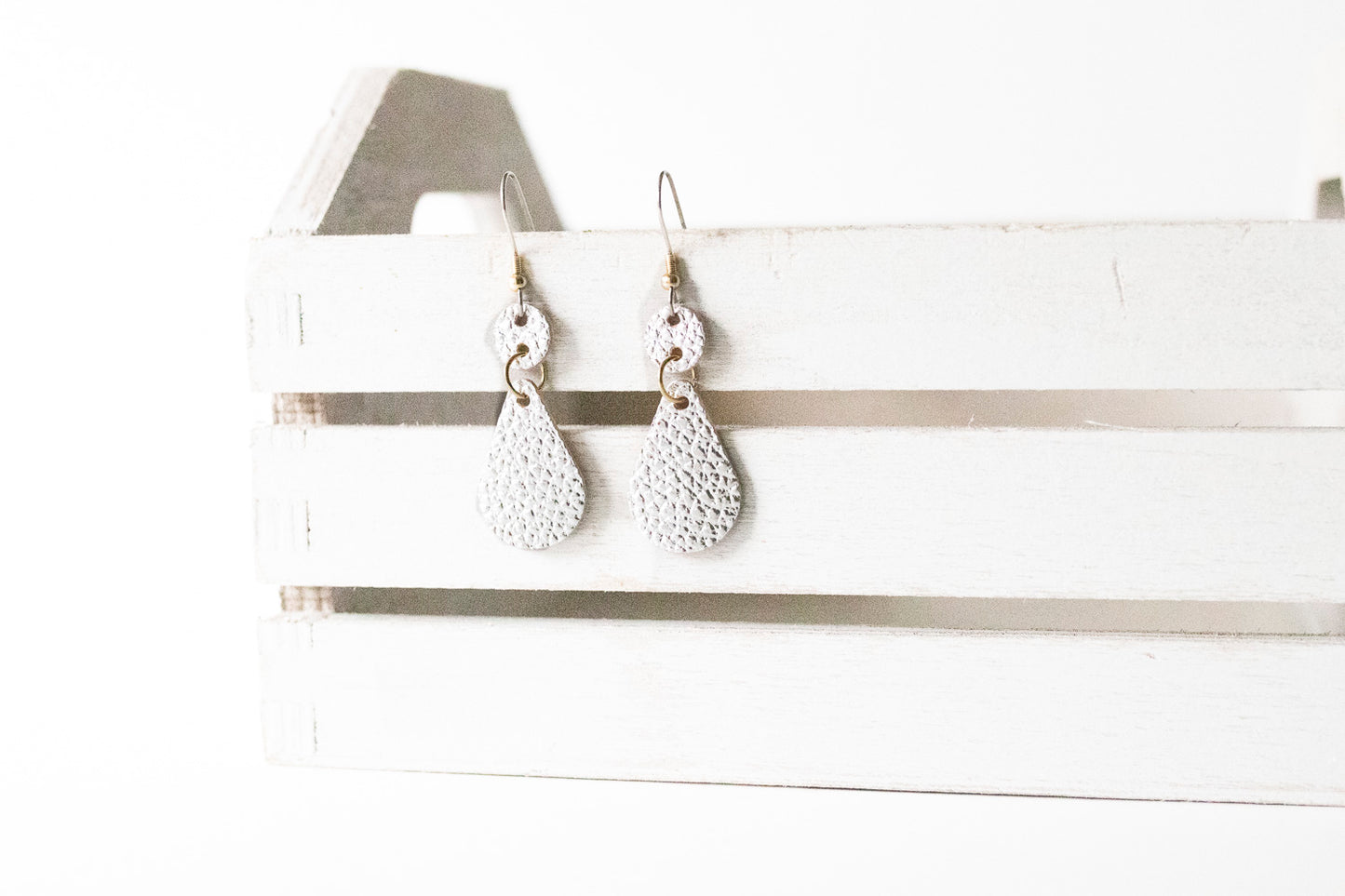 Leather Earrings / Droplets / Chrome Spurs