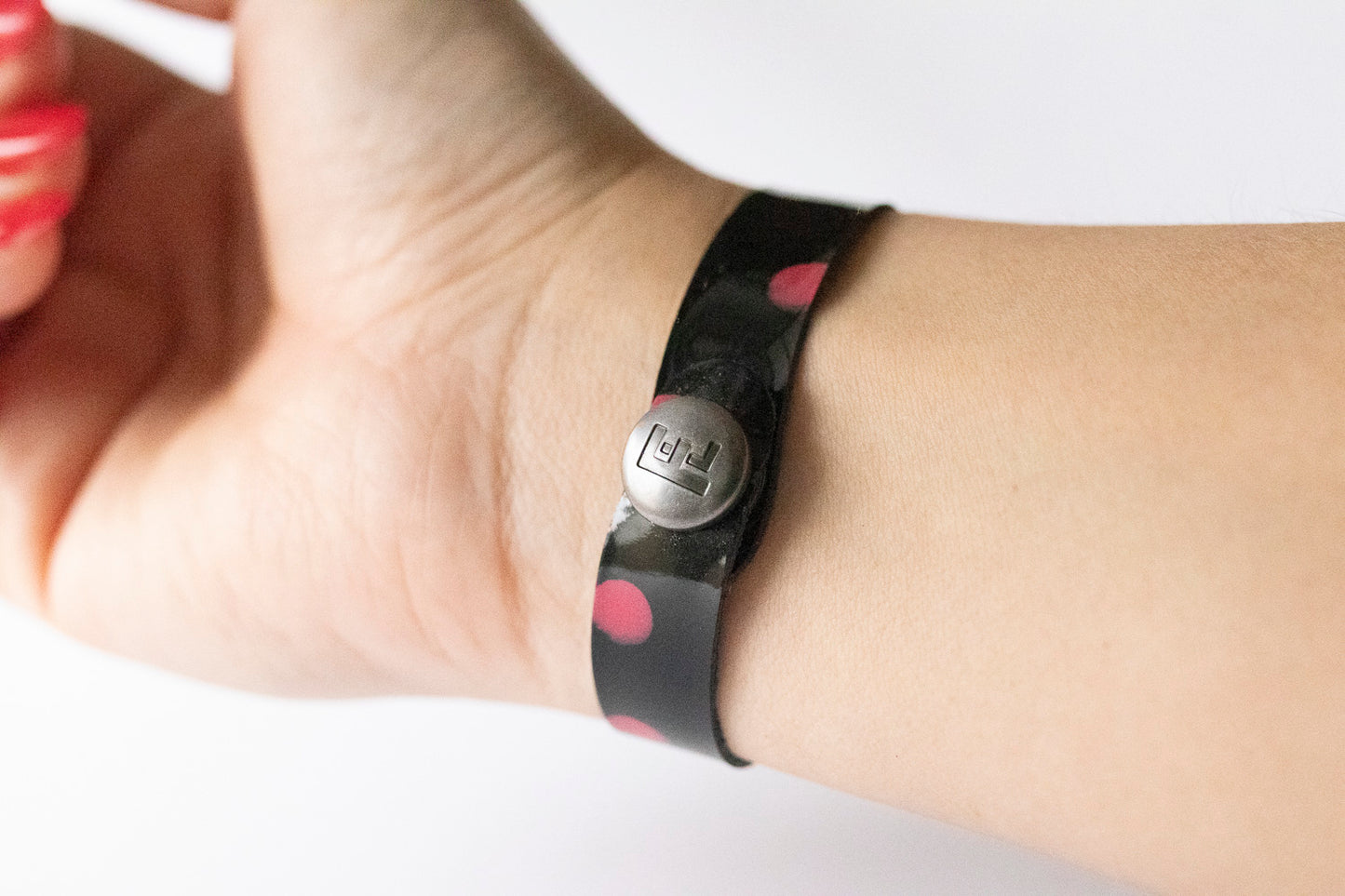 Leather Bracelet / Skinny Slim Cuff / Berry Gloss