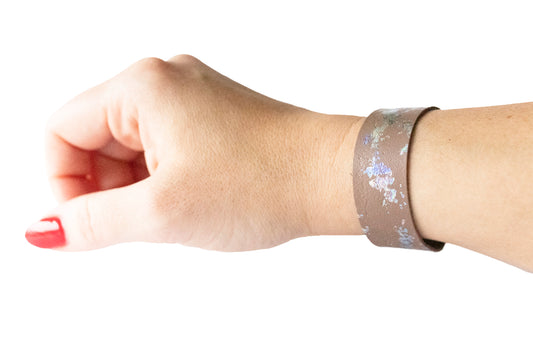 Leather Bracelet / Slim Cuff / Iceslick