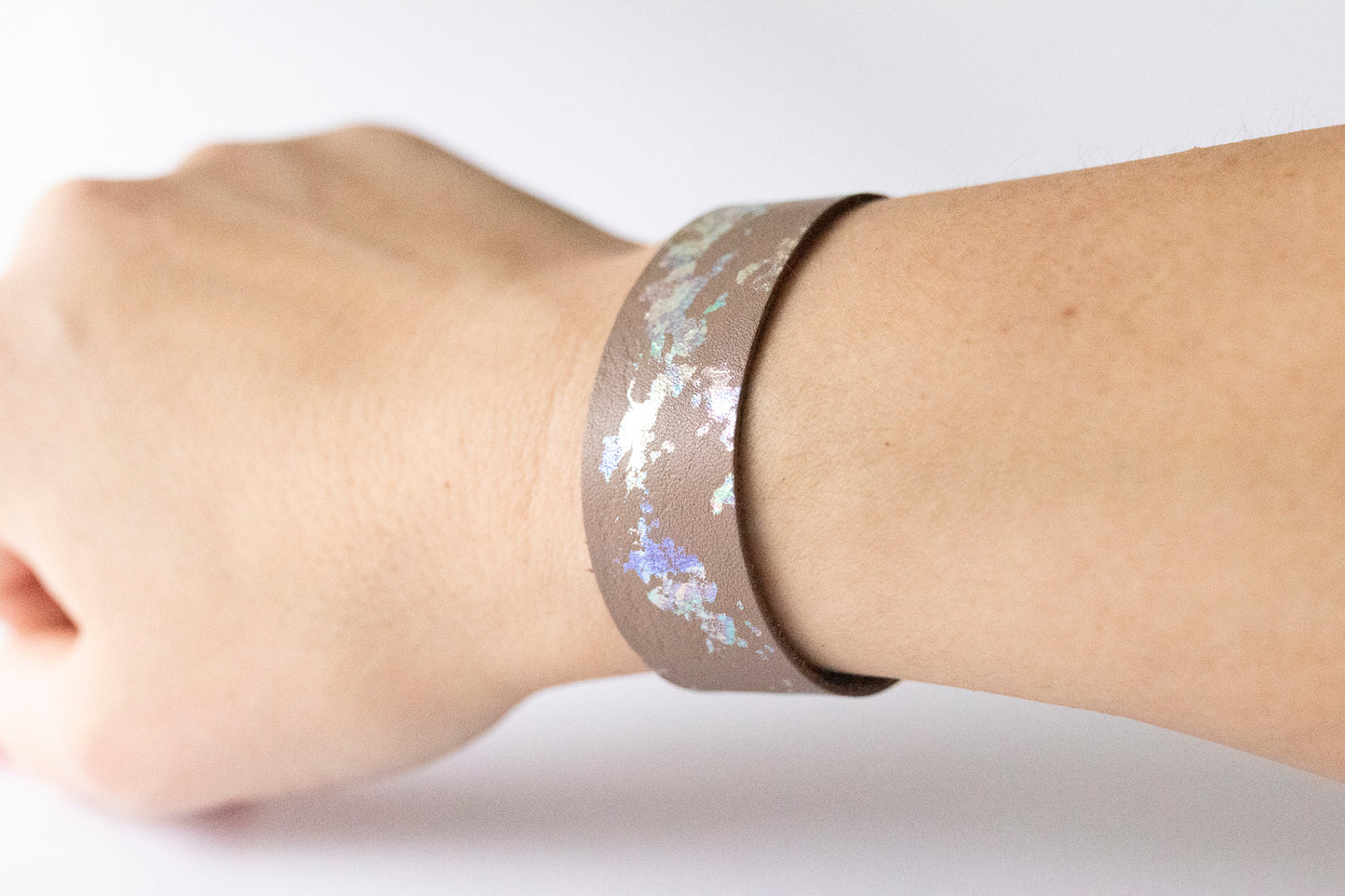 Leather Bracelet / Slim Cuff / Iceslick