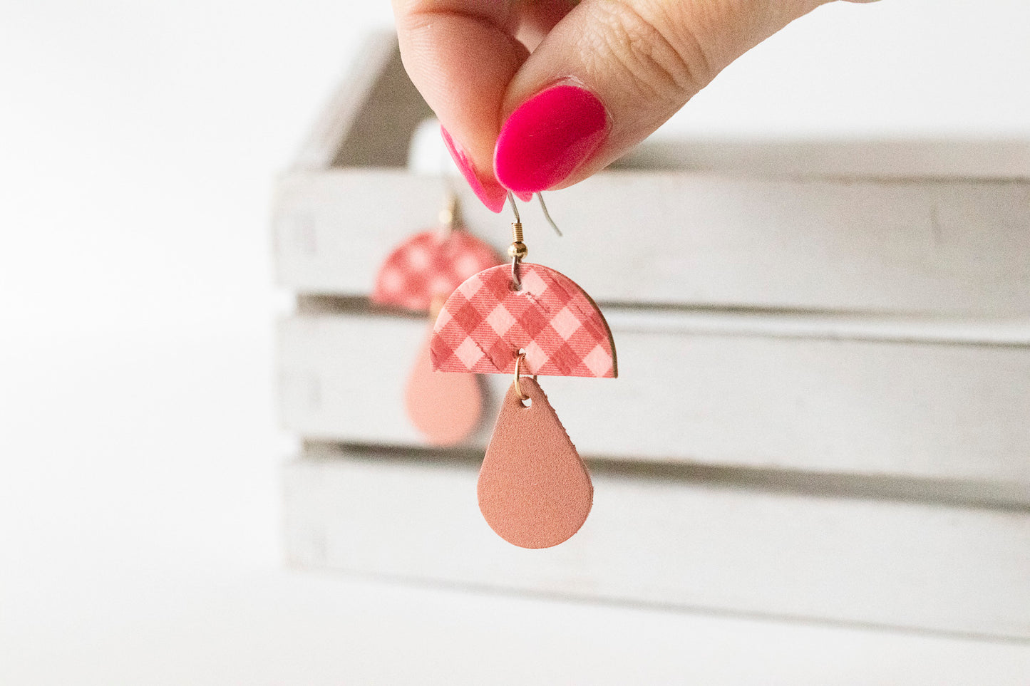 Leather Earrings / Mushrooms / Sweetheart