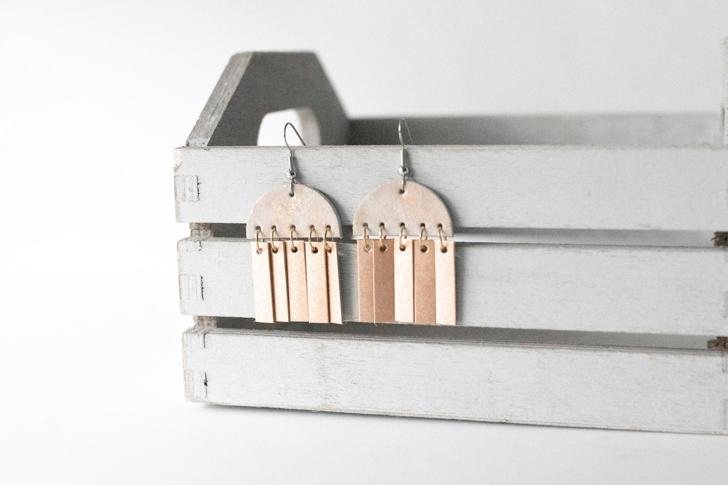 Leather Earrings / Cinque Luci / Summer Opal