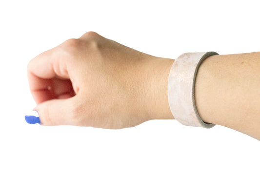 Leather Bracelet / Slim Cuff / Summer Opal
