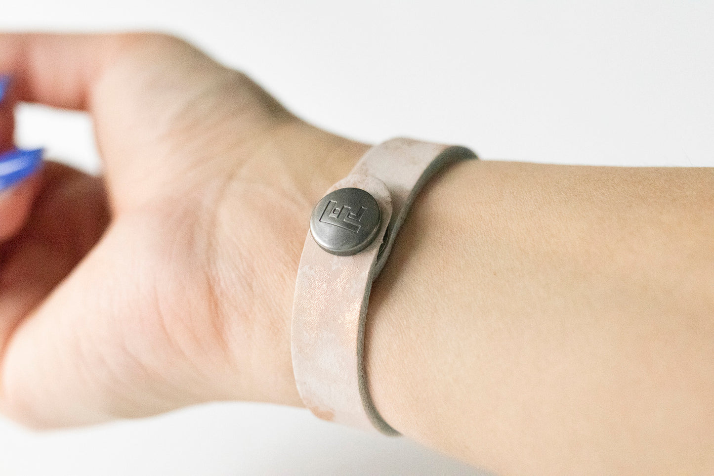 Leather Bracelet / Skinny Slim Cuff / Summer Opal