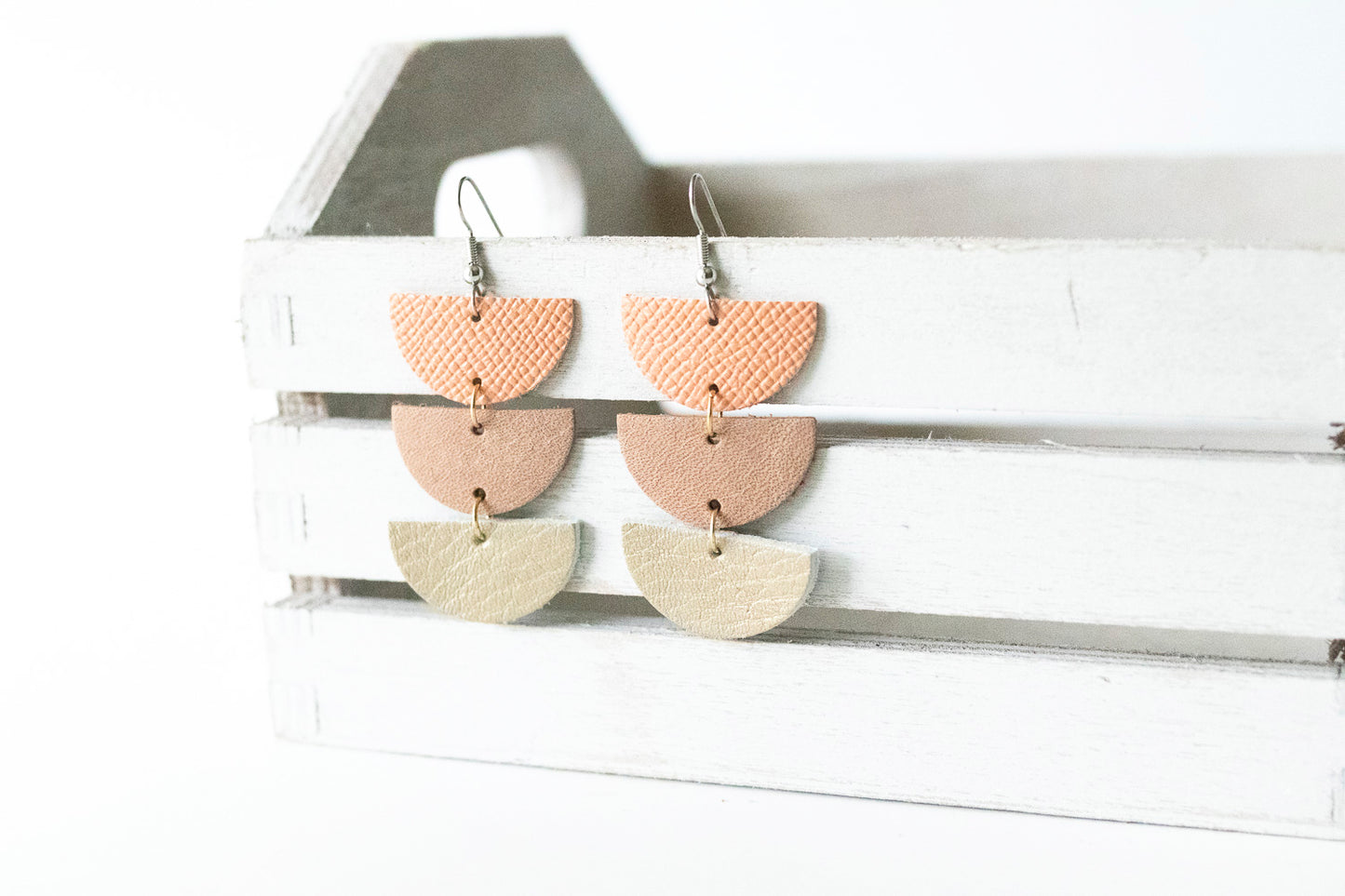 Leather Earrings / Tri Luna / High Desert