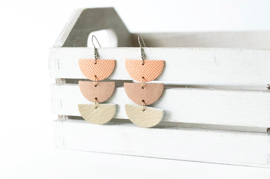 Leather Earrings / Tri Luna / High Desert