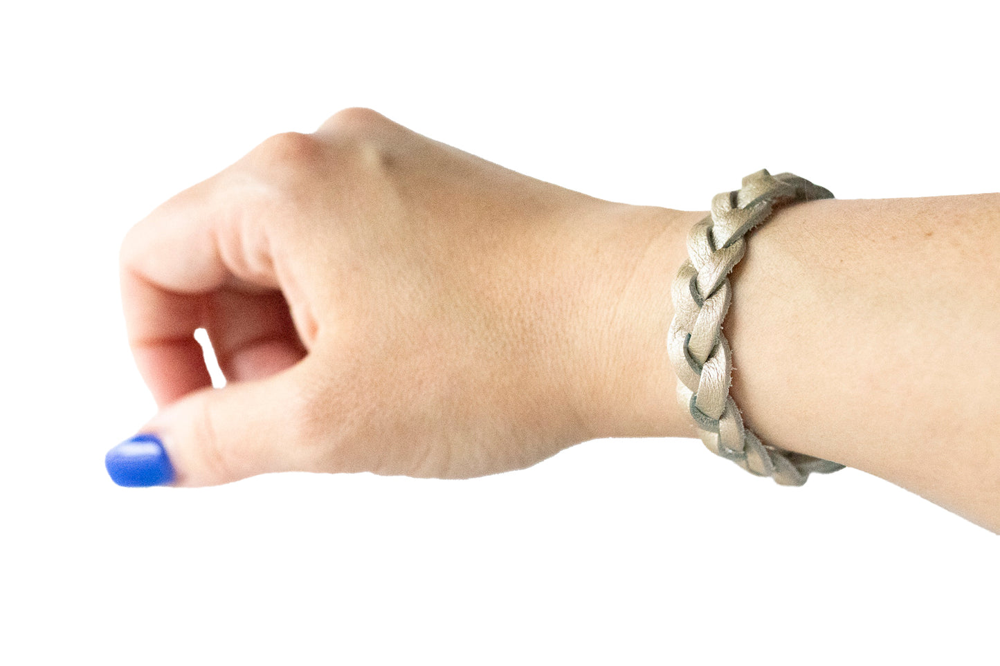 Leather Bracelet / Golden Pearl