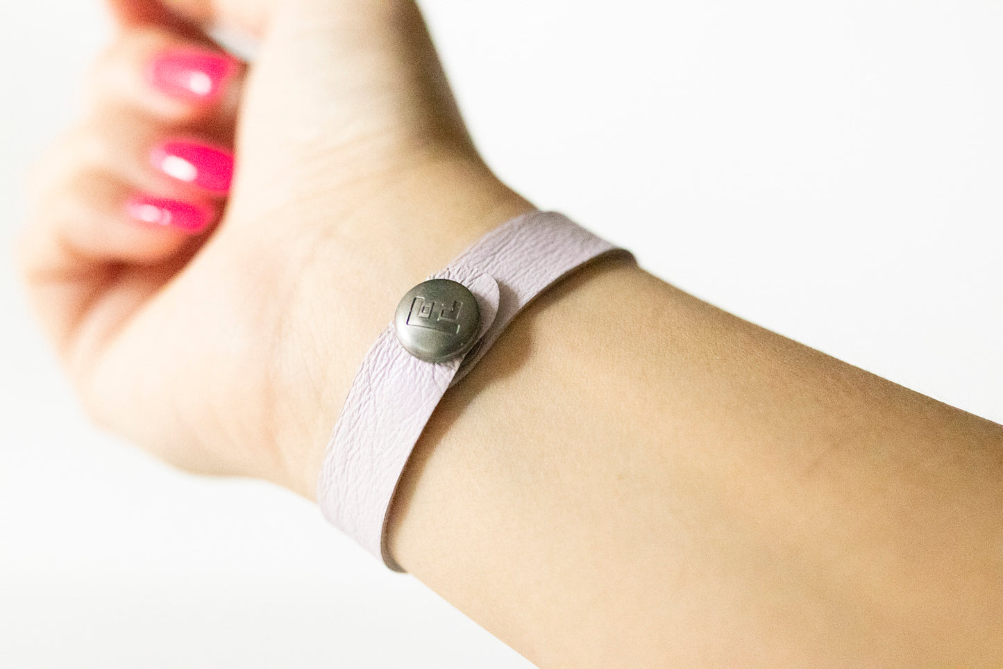 Leather Bracelet / Skinny Slim Cuff / Lilac Purple