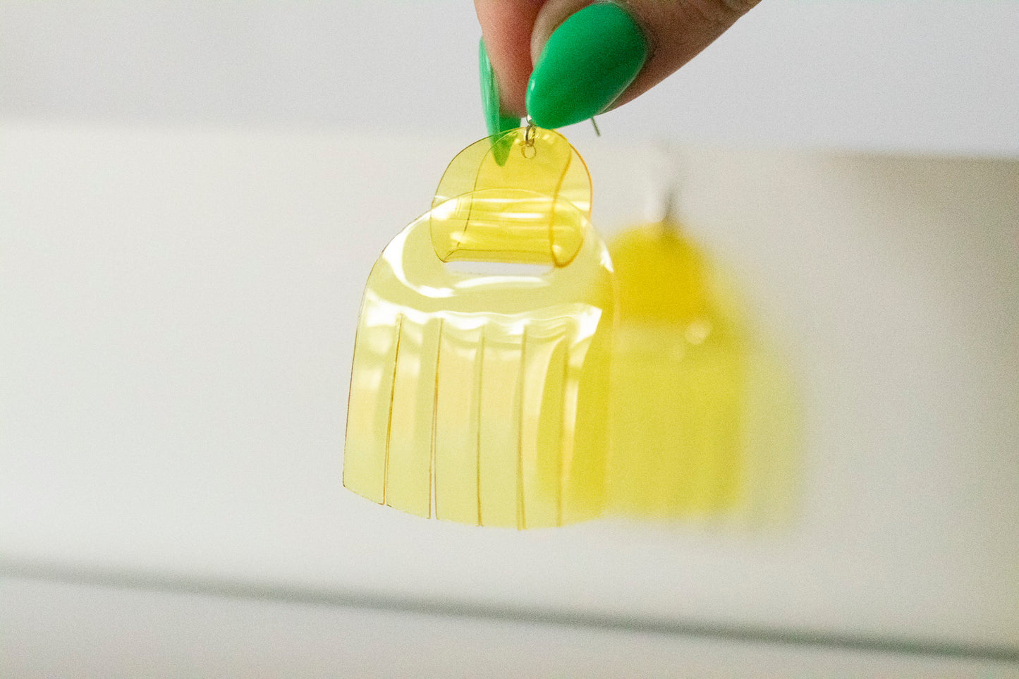Leather Earrings / Fringies / Lemon Jelly