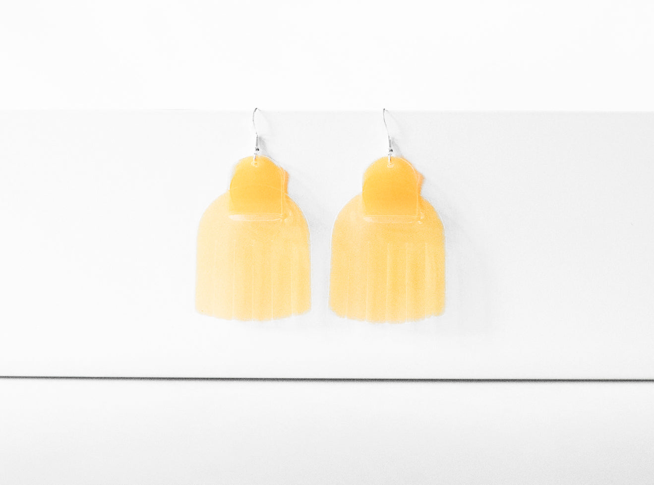 Leather Earrings / Fringies / Orange Marmalade
