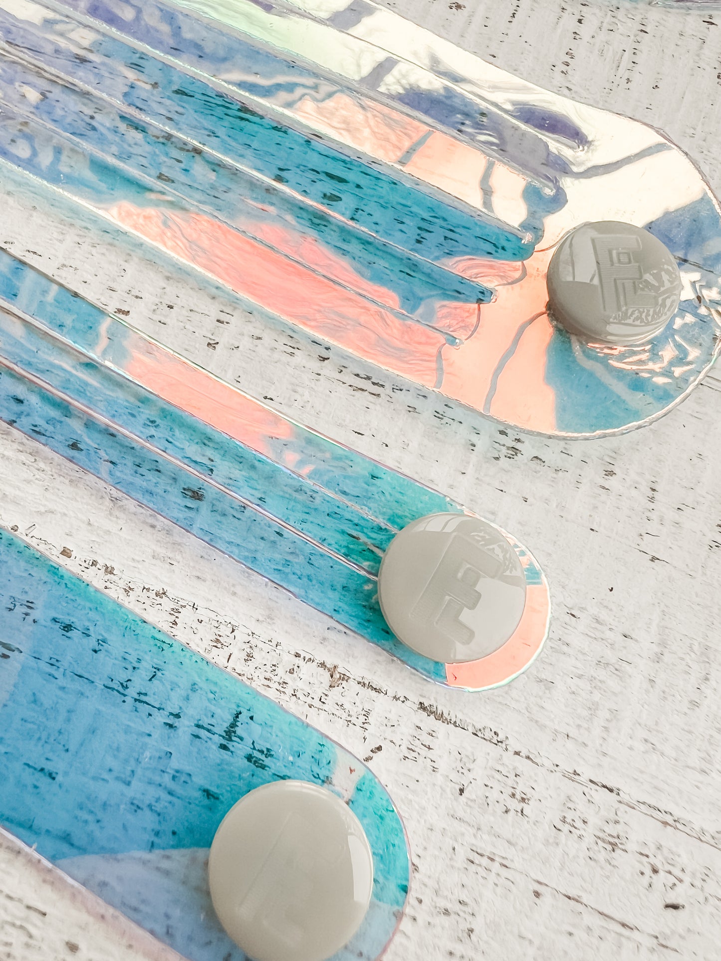Leather Earrings / Mini Fringe / Crystal Jelly