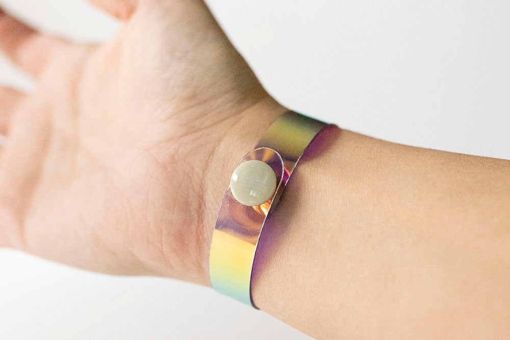 Leather Bracelet / Skinny Slim Cuff / Ube Jelly