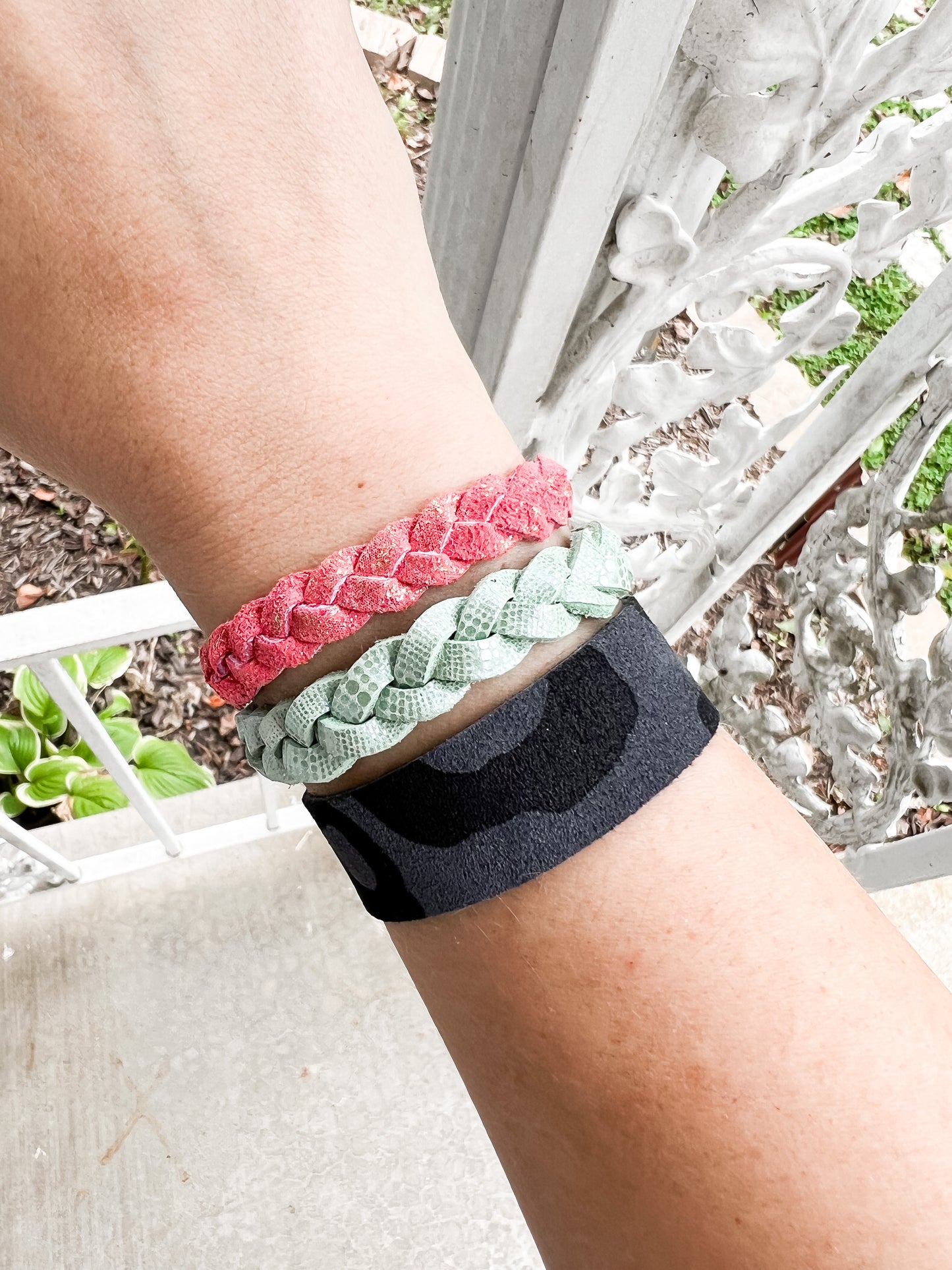 Braided Leather Bracelet / Mint Condition